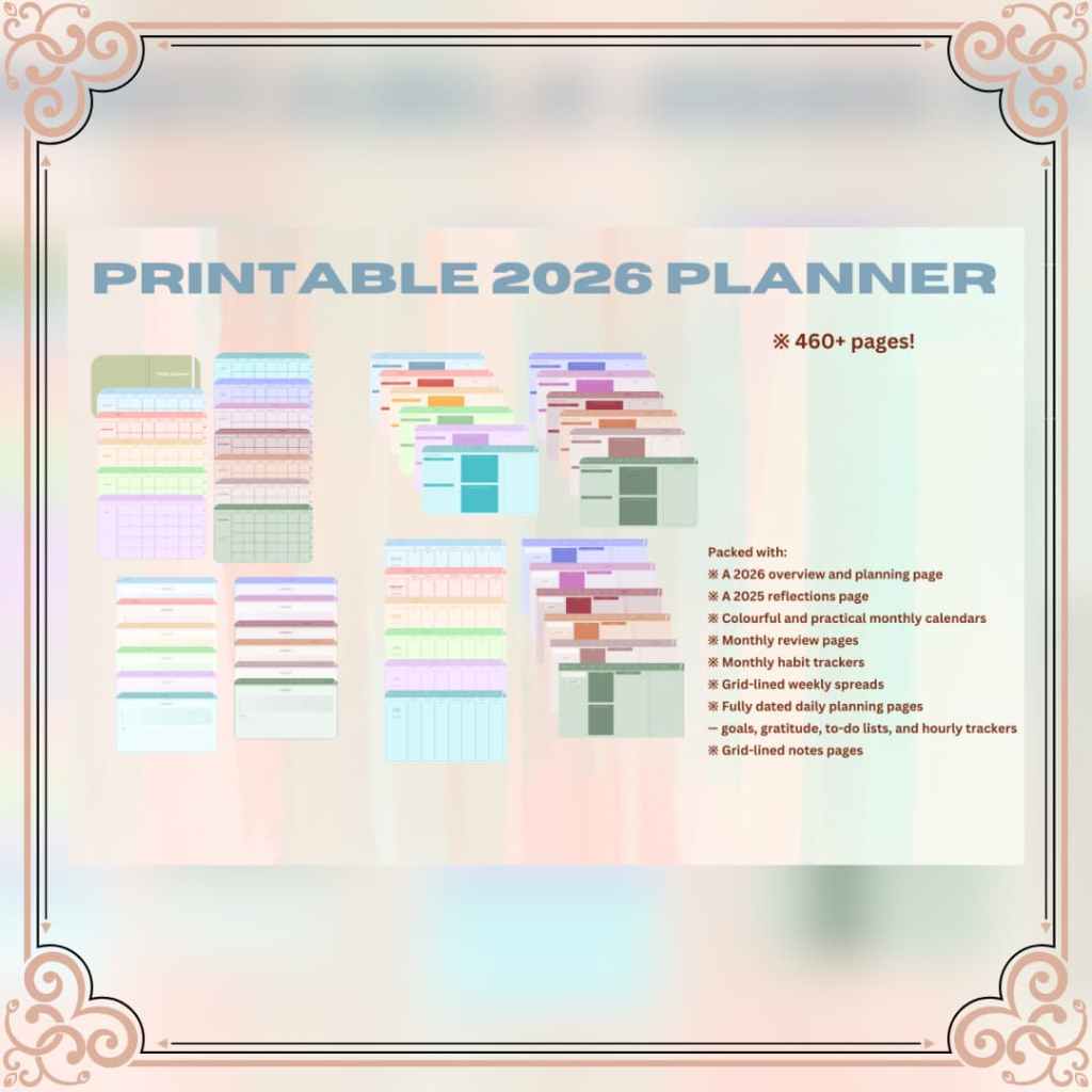 honestlinn 2026 printable planner